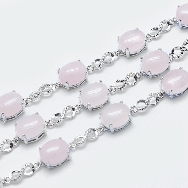 PandaHall Natural Rose Quartz Link Chain Bracelets, with Brass Findings, Real Platinum Plated, Oval and Infinity, 5-3/4 inch~6 inch...
PandaHall Natural Rose Quartz Link Chain Bracelets, with Brass Findings, Real Platinum Plated, Oval and Infinity, 5-3/4 inch~6 inch...