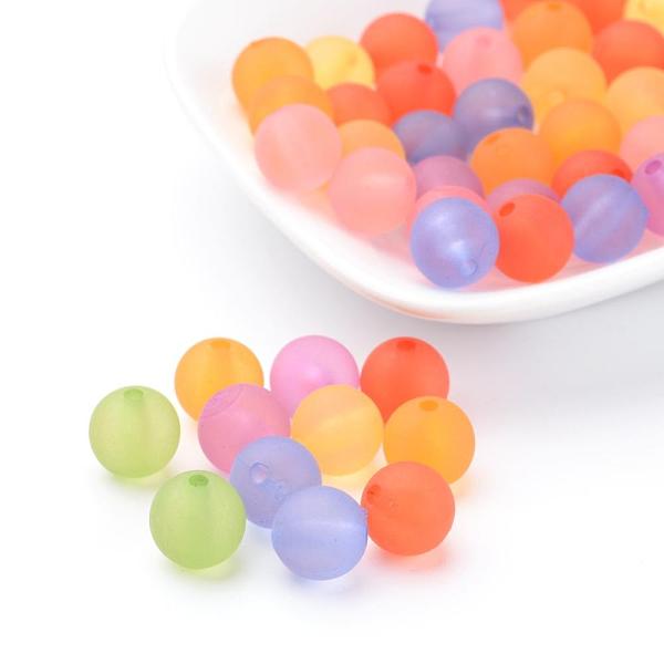 PandaHall Round Transparent Acrylic Beads, Frosted, Mixed Color, 10mm, Hole: 2mm, about 880pcs/500g Acrylic Round Multicolor
PandaHall Round Transparent Acrylic Beads, Frosted, Mixed Color, 10mm, Hole: 2mm, about 880pcs/500g Acrylic Round Multicolor