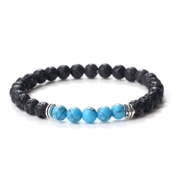 PandaHall Simple Fashion Natural Lava Rock & Synthetic Turquoise Beaded Stretch Bracelets for Women Lava Rock
PandaHall Simple Fashion Natural Lava Rock & Synthetic Turquoise Beaded Stretch Bracelets for Women Lava Rock