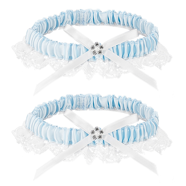 PandaHall Polycotton Garter Leg Ring, with Lace & Bowknot, Light Blue, 350x35mm Polycotton Ring
PandaHall Polycotton Garter Leg Ring, with Lace & Bowknot, Light Blue, 350x35mm Polycotton Ring