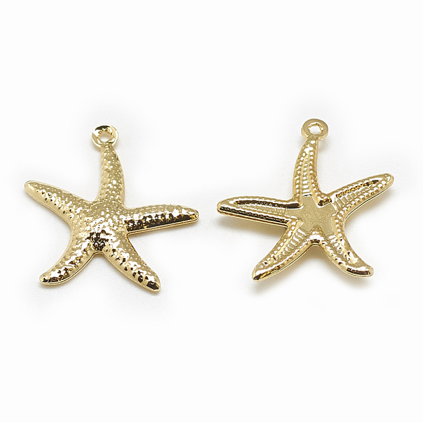 PandaHall Brass Pendants, Starfish/Sea Stars, Real 18K Gold Plated, 22x21x2mm, Hole: 1mm Brass Starfish
PandaHall Brass Pendants, Starfish/Sea Stars, Real 18K Gold Plated, 22x21x2mm, Hole: 1mm Brass Starfish