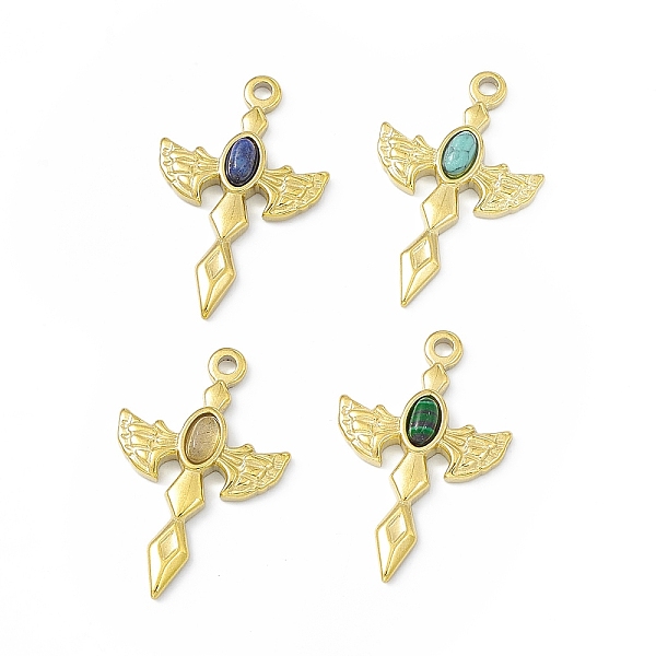 PandaHall Natural & Synthetic Mixed Gemstone Pendants, Religion Cross Charms, with Ion Plating(IP) Golden Tone 304 Stainless Steel Findings...
PandaHall Natural & Synthetic Mixed Gemstone Pendants, Religion Cross Charms, with Ion Plating(IP) Golden Tone 304 Stainless Steel Findings...