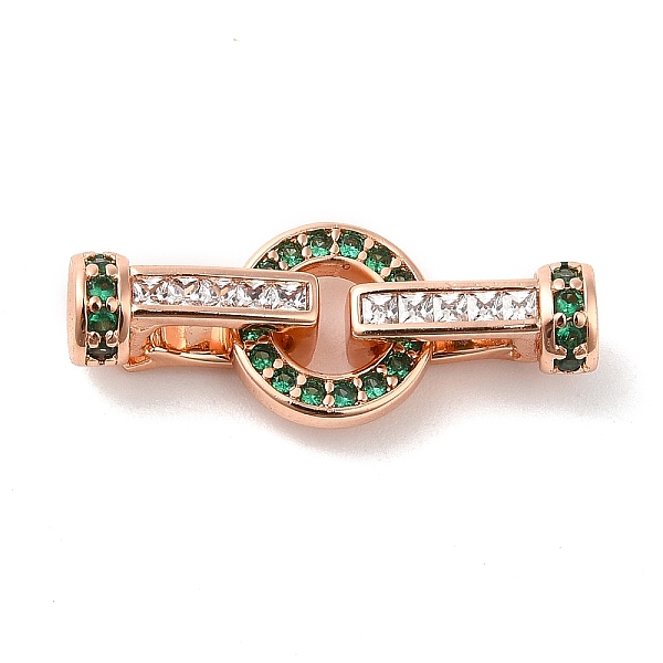 PandaHall Rack Plating Brass Pave Cubic Zirconia Fold Over Clasps, Lead Free & Cadmium Free, Flat Round, Rose Gold, Green, 9.3x25mm...
PandaHall Rack Plating Brass Pave Cubic Zirconia Fold Over Clasps, Lead Free & Cadmium Free, Flat Round, Rose Gold, Green, 9.3x25mm...