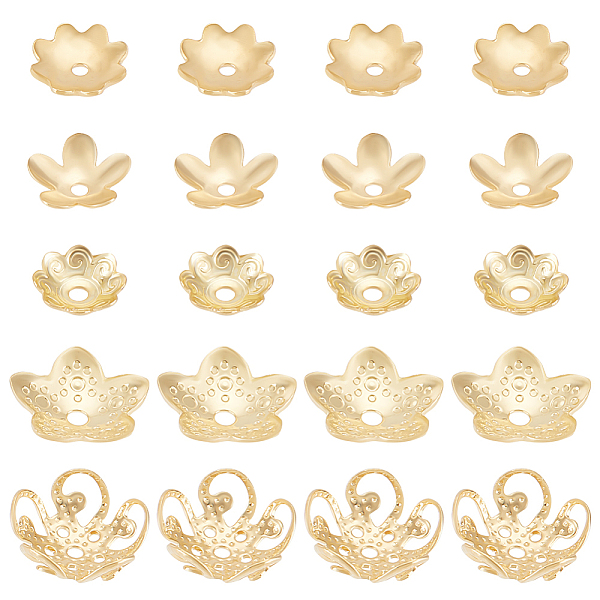PandaHall Beebeecraft 300pcs 6 styles 304 Stainless Steel & Brass Bead Caps, Flower, Real 18K Gold Plated, 4~10x3.5~10.5x1~4mm, Hole...
PandaHall Beebeecraft 300pcs 6 styles 304 Stainless Steel & Brass Bead Caps, Flower, Real 18K Gold Plated, 4~10x3.5~10.5x1~4mm, Hole...