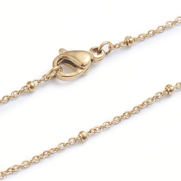 PandaHall 304 Stainless Steel Satellite Chain Necklaces, with Lobster Claw Clasps, Golden, 17.91 inch(45.5cm) 304 Stainless Steel
PandaHall 304 Stainless Steel Satellite Chain Necklaces, with Lobster Claw Clasps, Golden, 17.91 inch(45.5cm) 304 Stainless Steel