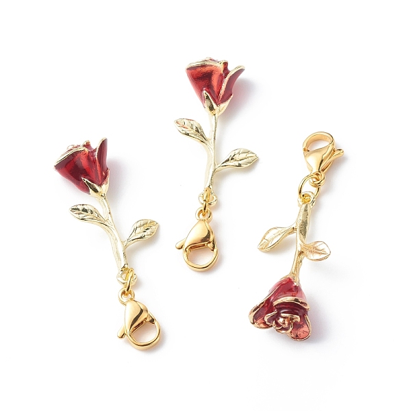 PandaHall Alloy Enamel Rose Pendant Decorations, Valentine's Day Lobster Clasp Charms, Clip-on Charms, for Keychain, Purse, Backpack..., Red
PandaHall Alloy Enamel Rose Pendant Decorations, Valentine's Day Lobster Clasp Charms, Clip-on Charms, for Keychain, Purse, Backpack..., Red