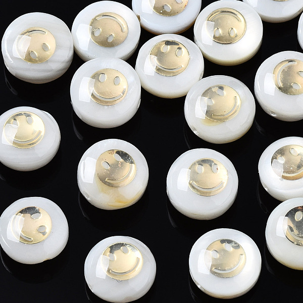 PandaHall Freshwater Shell Beads, Golden Metal Enlaced, Flat Round with Smiling Face, White, 8.5x3.5~5mm, Hole: 0.8mm Freshwater Shell Flat...
PandaHall Freshwater Shell Beads, Golden Metal Enlaced, Flat Round with Smiling Face, White, 8.5x3.5~5mm, Hole: 0.8mm Freshwater Shell Flat...