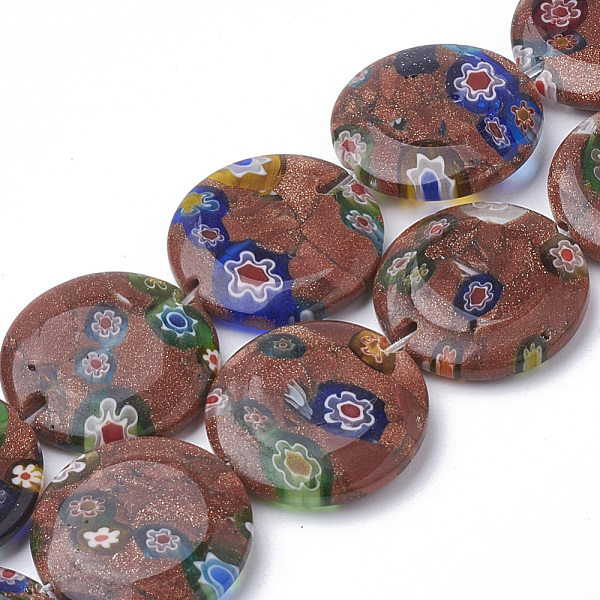 PandaHall Handmade Gold Sand Lampwork Beads Strands, Flat Round, Sienna, 12x4mm, Hole: 0.8mm, about 31pcs/strand, 13.9 inch Lampwork Flat..., Brown
PandaHall Handmade Gold Sand Lampwork Beads Strands, Flat Round, Sienna, 12x4mm, Hole: 0.8mm, about 31pcs/strand, 13.9 inch Lampwork Flat..., Brown