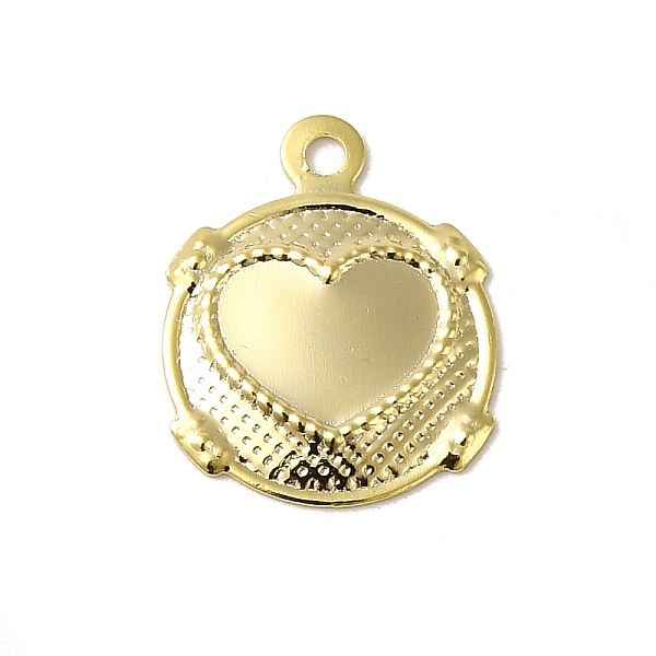 PandaHall Brass Charms, Flat Round with Heart Pattern Charms, Real 24K Gold Plated, 14x11x1mm, Hole: 1.2mm Brass Flat Round
PandaHall Brass Charms, Flat Round with Heart Pattern Charms, Real 24K Gold Plated, 14x11x1mm, Hole: 1.2mm Brass Flat Round
