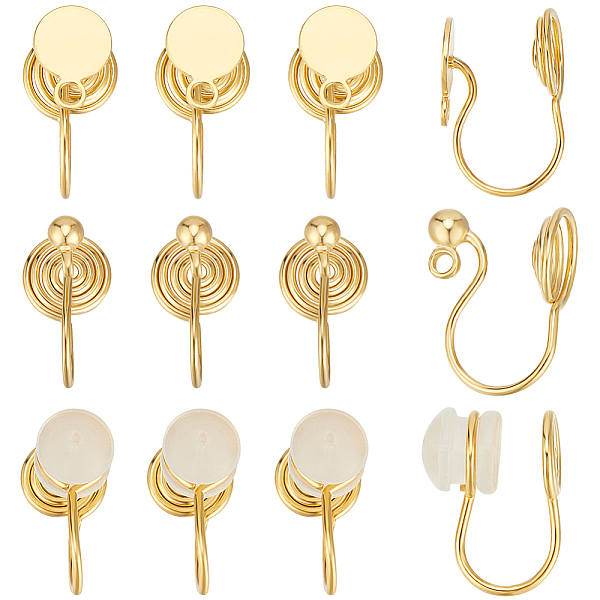 PandaHall Beebeecraft 30Pcs 3 Style Brass Clip-on Earring Findings, Wire Wrap Spiral Non-pierced Earring Findings, Real 18K Gold Plated...
PandaHall Beebeecraft 30Pcs 3 Style Brass Clip-on Earring Findings, Wire Wrap Spiral Non-pierced Earring Findings, Real 18K Gold Plated...