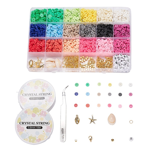 PandaHall DIY Summer Style Jewelry Set Kits, Including 18 Colors Handmade Polymer Clay Heishi Beads, Cowrie Shell & Acrylic Beads, Zinc..., Multicolor
PandaHall DIY Summer Style Jewelry Set Kits, Including 18 Colors Handmade Polymer Clay Heishi Beads, Cowrie Shell & Acrylic Beads, Zinc..., Multicolor