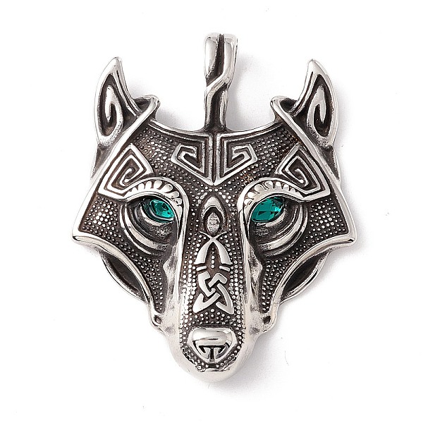 PandaHall 304 Stainless Steel Pendants, with Rhinestone Eyes, Wolf, Turquoise, 49x39x7mm, Hole: 5.5X9.5mm 304 Stainless Steel Other Animal..., Green
PandaHall 304 Stainless Steel Pendants, with Rhinestone Eyes, Wolf, Turquoise, 49x39x7mm, Hole: 5.5X9.5mm 304 Stainless Steel Other Animal..., Green