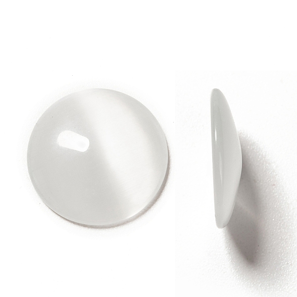 PandaHall Cat Eye Glass Cabochons, Half Round/Dome, White, about 18mm in diameter, 4.8mm thick Glass Half Round White
PandaHall Cat Eye Glass Cabochons, Half Round/Dome, White, about 18mm in diameter, 4.8mm thick Glass Half Round White