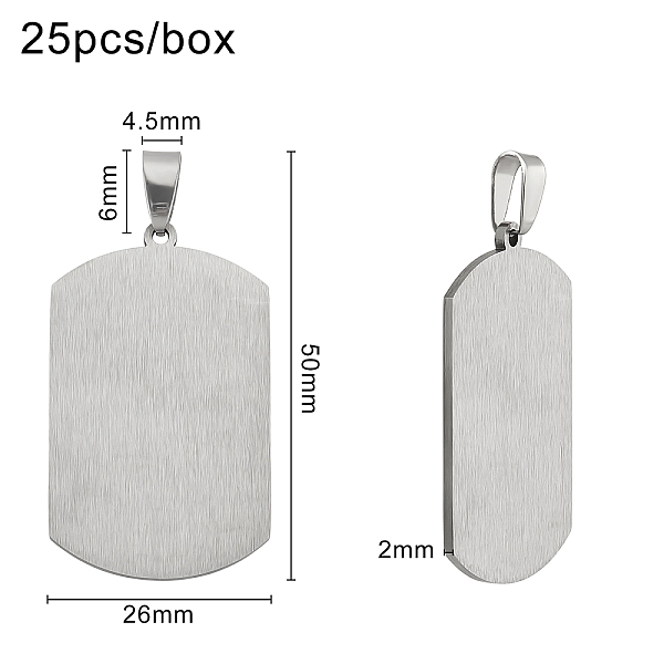 PandaHall BENECREAT 201 Stainless Steel Rectangle Big Pendants, Stamping Blank Tag, with Alloy Snap on Bails, Stainless Steel Color...
PandaHall BENECREAT 201 Stainless Steel Rectangle Big Pendants, Stamping Blank Tag, with Alloy Snap on Bails, Stainless Steel Color...
