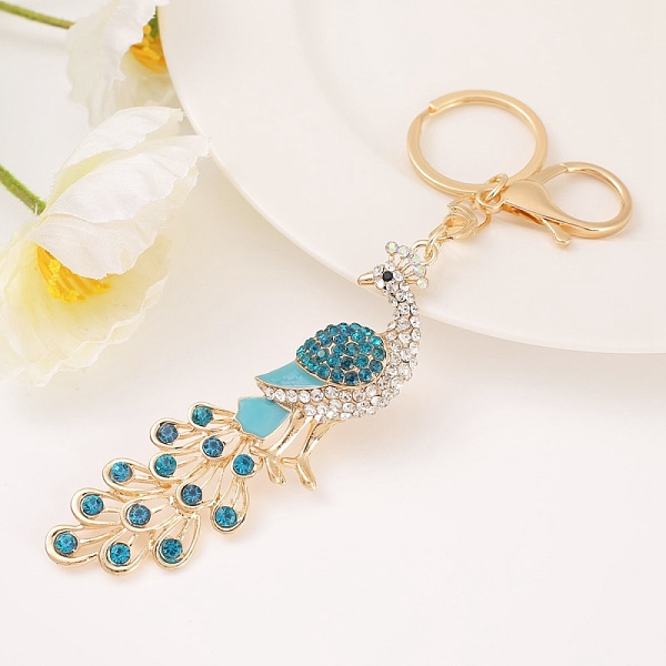 PandaHall Alloy Rhinestone Keychain, Peacock, Aquamarine, 15.6cm Alloy+Rhinestone Peacock Cyan
PandaHall Alloy Rhinestone Keychain, Peacock, Aquamarine, 15.6cm Alloy+Rhinestone Peacock Cyan