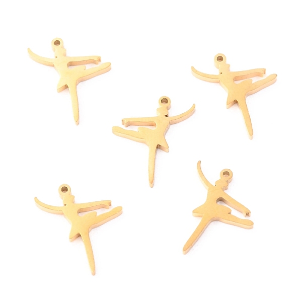 PandaHall 304 Stainless Steel Charms, Laser Cut, Ballet Dancer, Golden, 12x10x1mm, Hole: 0.7mm 304 Stainless Steel Human
PandaHall 304 Stainless Steel Charms, Laser Cut, Ballet Dancer, Golden, 12x10x1mm, Hole: 0.7mm 304 Stainless Steel Human