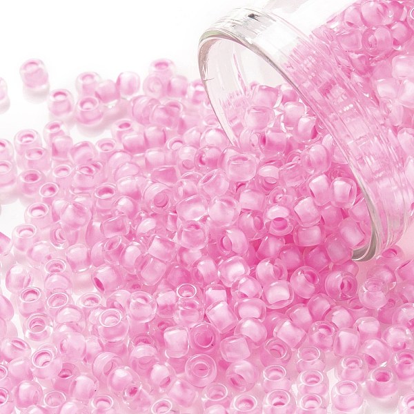 PandaHall TOHO Round Seed Beads, Japanese Seed Beads, (969) Inside Color Crystal/Neon Carnation Lined, 8/0, 3mm, Hole: 1mm, about..., Pink
PandaHall TOHO Round Seed Beads, Japanese Seed Beads, (969) Inside Color Crystal/Neon Carnation Lined, 8/0, 3mm, Hole: 1mm, about..., Pink