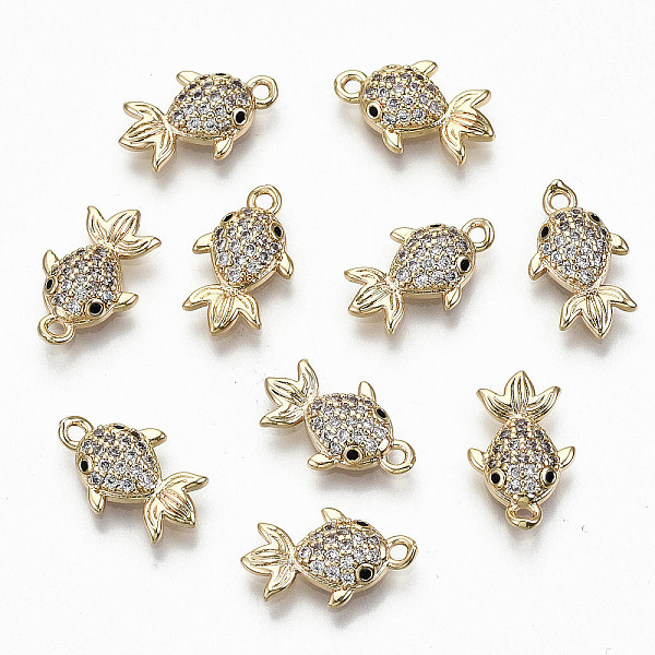 PandaHall Brass Micro Pave Clear Cubic Zirconia Charms, Nickel Free, Goldfish Shape, Real 18K Gold Plated, 14x8.5x3mm, Hole: 1.2mm...
PandaHall Brass Micro Pave Clear Cubic Zirconia Charms, Nickel Free, Goldfish Shape, Real 18K Gold Plated, 14x8.5x3mm, Hole: 1.2mm...