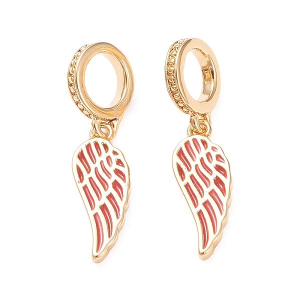 PandaHall Brass Enamel European Dangle Charms, Large Hole Pendants, Long-Lasting Plated, Wing, Real 18K Gold Plated, Red, 23mm, Hole: 5mm...
PandaHall Brass Enamel European Dangle Charms, Large Hole Pendants, Long-Lasting Plated, Wing, Real 18K Gold Plated, Red, 23mm, Hole: 5mm...