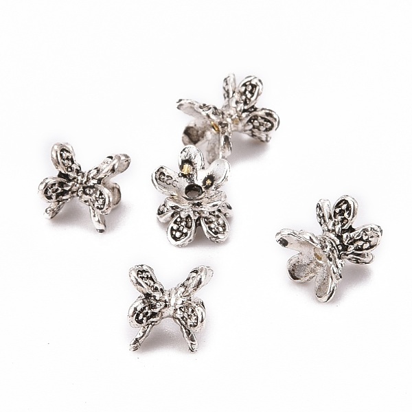 PandaHall Tibetan Style Double Sided Flower Bead Caps, Antique Silver, 6x7x5mm, Hole: 1mm Alloy
PandaHall Tibetan Style Double Sided Flower Bead Caps, Antique Silver, 6x7x5mm, Hole: 1mm Alloy