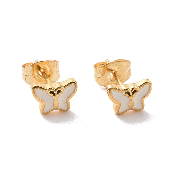 PandaHall Enamel Butterfly Stud Earrings with 316L Surgical Stainless Steel Pins, Gold Plated 304 Stainless Steel Jewelry for Women, White...
PandaHall Enamel Butterfly Stud Earrings with 316L Surgical Stainless Steel Pins, Gold Plated 304 Stainless Steel Jewelry for Women, White...