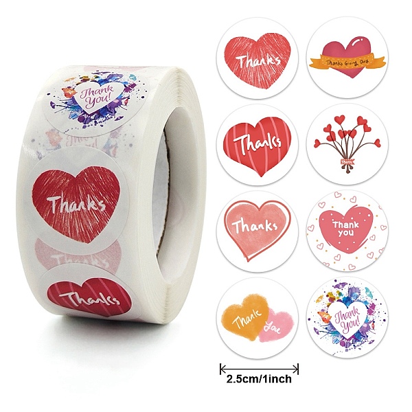 PandaHall Thank You Theme Self Adhesive Paper Stickers, Colourful Roll Sticker Labels, Gift Tag Stickers, Heart Pattern, 2.5x0.1cm...
PandaHall Thank You Theme Self Adhesive Paper Stickers, Colourful Roll Sticker Labels, Gift Tag Stickers, Heart Pattern, 2.5x0.1cm...
