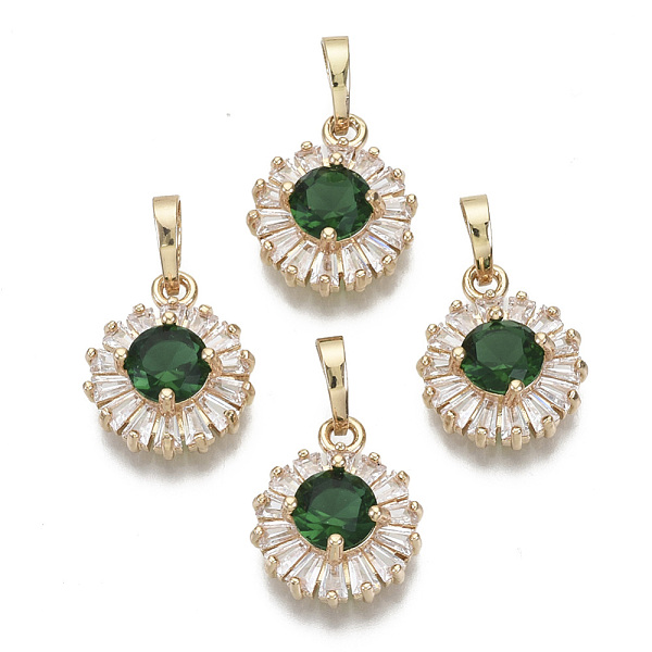 PandaHall Brass Micro Cubic Zirconia Charms, with Snap on Bails, Flat Round, Light Gold, Green, 15x12x5mm, Hole: 6x4mm Brass+Cubic Zirconia...
PandaHall Brass Micro Cubic Zirconia Charms, with Snap on Bails, Flat Round, Light Gold, Green, 15x12x5mm, Hole: 6x4mm Brass+Cubic Zirconia...