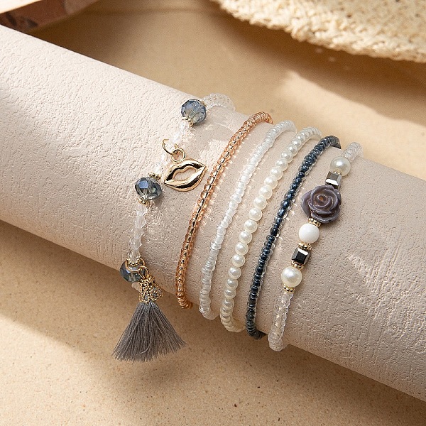 PandaHall Bohemian Glass Beaded Stretch Bracelet Sets, Stackable Charm Bracelets for Women Glass
PandaHall Bohemian Glass Beaded Stretch Bracelet Sets, Stackable Charm Bracelets for Women Glass