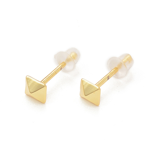 PandaHall Rack Plating Brass Pyramid Stud Earrings for Women, Real 18K Gold Plated, 4x4mm, Pin: 0.7mm Brass Pyramid
PandaHall Rack Plating Brass Pyramid Stud Earrings for Women, Real 18K Gold Plated, 4x4mm, Pin: 0.7mm Brass Pyramid