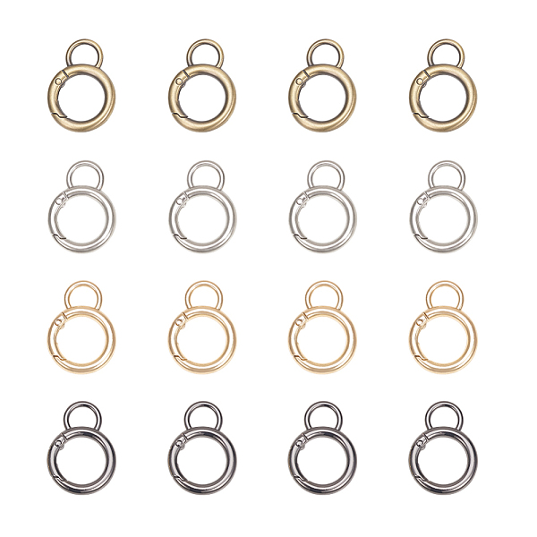 PandaHall Alloy Key Clasps, Spring Gate Rings, Mixed Color, 38.5x28x4mm, Hole: 11x8mm, 8pcs/box Alloy
PandaHall Alloy Key Clasps, Spring Gate Rings, Mixed Color, 38.5x28x4mm, Hole: 11x8mm, 8pcs/box Alloy