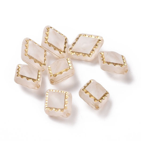 PandaHall Plating Transparent Acrylic Beads, Golden Metal Enlaced, Rhombus, Linen, 18x14x9~9.5mm, Hole: 1.5mm, 530pcs/500g Acrylic Rhombus..., Clear
PandaHall Plating Transparent Acrylic Beads, Golden Metal Enlaced, Rhombus, Linen, 18x14x9~9.5mm, Hole: 1.5mm, 530pcs/500g Acrylic Rhombus..., Clear