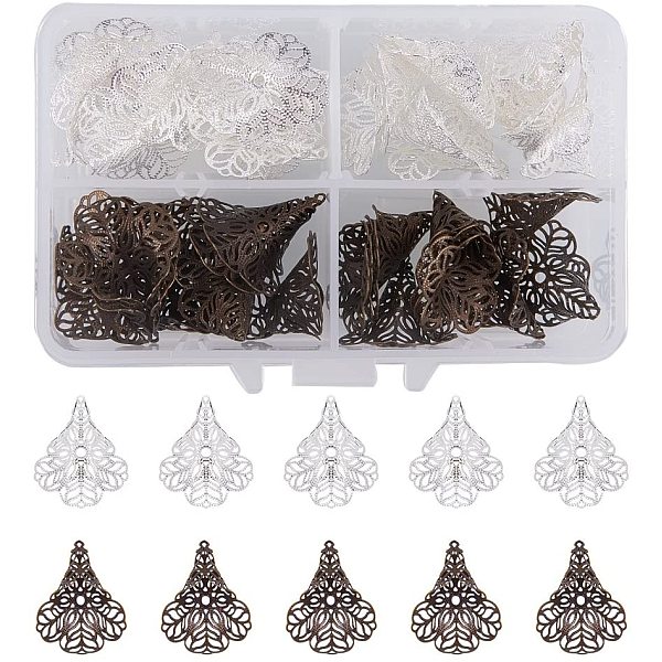 PandaHall 40 pcs Brass Filigree Flower Bead Caps for Jewellery Making, Antique Bronze/Silver, 29x24mm, Hole: 1.2mm Brass Multicolor
PandaHall 40 pcs Brass Filigree Flower Bead Caps for Jewellery Making, Antique Bronze/Silver, 29x24mm, Hole: 1.2mm Brass Multicolor