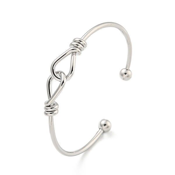 PandaHall Cross Knot Brass Open Cuff Bangles for Women, Platinum, Inner Diameter: 1-7/8x2-1/4 inch(4.8x5.7cm) Brass Cross
PandaHall Cross Knot Brass Open Cuff Bangles for Women, Platinum, Inner Diameter: 1-7/8x2-1/4 inch(4.8x5.7cm) Brass Cross