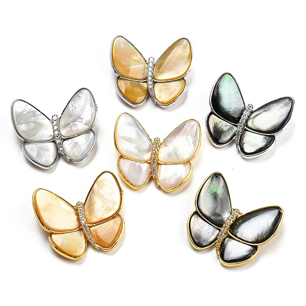PandaHall Shell Broochs, Butterfly with Heart Brass Rhinestone Pins for Women, Mixed Color, 32x36x9mm, hole: 5x3mm Shell Butterfly
PandaHall Shell Broochs, Butterfly with Heart Brass Rhinestone Pins for Women, Mixed Color, 32x36x9mm, hole: 5x3mm Shell Butterfly