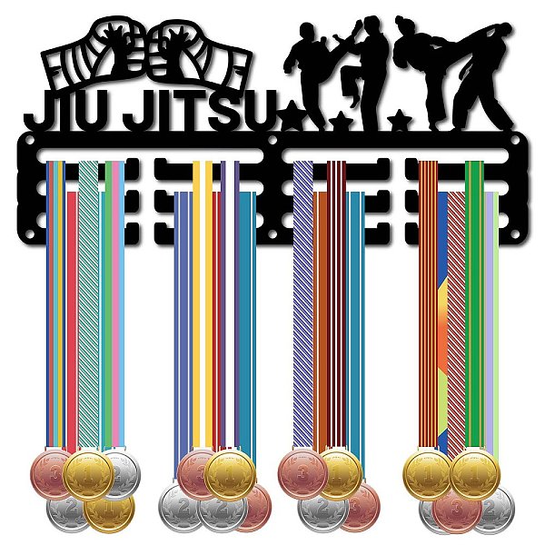 PandaHall Sports Theme Iron Medal Hanger Holder Display Wall Rack, 3-Line, with Screws, Jiu Jitsu, Word, 130x290mm Iron Word Black
PandaHall Sports Theme Iron Medal Hanger Holder Display Wall Rack, 3-Line, with Screws, Jiu Jitsu, Word, 130x290mm Iron Word Black