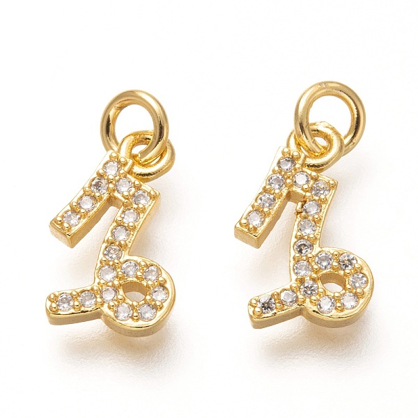 PandaHall Brass Micro Pave Clear Cubic Zirconia Pendants, Real 18K Gold Plated, with Jump Rings, 12 Constellations, Cadmium Free & Lead Free...
PandaHall Brass Micro Pave Clear Cubic Zirconia Pendants, Real 18K Gold Plated, with Jump Rings, 12 Constellations, Cadmium Free & Lead Free...