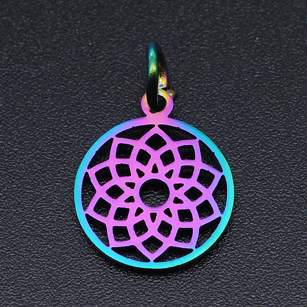PandaHall Chakra Theme Ion Plating(IP) 201 Stainless Steel Charms, Laser Cut Pendants, with Jump Rings, Flat Round, Rainbow Color, Sahasrara...
PandaHall Chakra Theme Ion Plating(IP) 201 Stainless Steel Charms, Laser Cut Pendants, with Jump Rings, Flat Round, Rainbow Color, Sahasrara...
