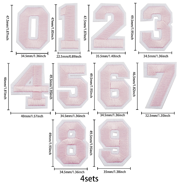 PandaHall Gorgecraft Computerized Embroidery Cloth Iron On Patches, Costume Accessories, Appliques, Number 0~9, Pink...
PandaHall Gorgecraft Computerized Embroidery Cloth Iron On Patches, Costume Accessories, Appliques, Number 0~9, Pink...