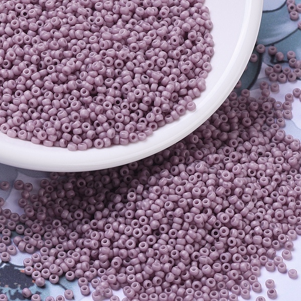 PandaHall MIYUKI Round Rocailles Beads, Japanese Seed Beads, 11/0, (RR2024) Matte Opaque Dusty Orchid, 2x1.3mm, Hole: 0.8mm, about..., Purple
PandaHall MIYUKI Round Rocailles Beads, Japanese Seed Beads, 11/0, (RR2024) Matte Opaque Dusty Orchid, 2x1.3mm, Hole: 0.8mm, about..., Purple