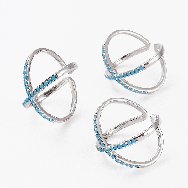 PandaHall Brass Micro Pave Cubic Zirconia Cuff Rings, Open Rings, Criss Cross Rings, Double Rings, X Rings, Long-Lasting Plated, Platinum...
PandaHall Brass Micro Pave Cubic Zirconia Cuff Rings, Open Rings, Criss Cross Rings, Double Rings, X Rings, Long-Lasting Plated, Platinum...