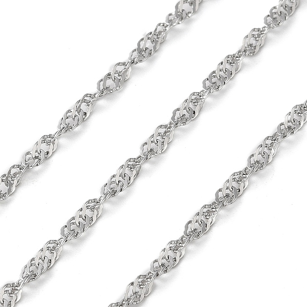 PandaHall 304 Stainless Steel Singapore Chains, Unwelded, with Spool, Stainless Steel Color, 3.5x2.6x0.2mm, 100m/roll 304 Stainless Steel
PandaHall 304 Stainless Steel Singapore Chains, Unwelded, with Spool, Stainless Steel Color, 3.5x2.6x0.2mm, 100m/roll 304 Stainless Steel