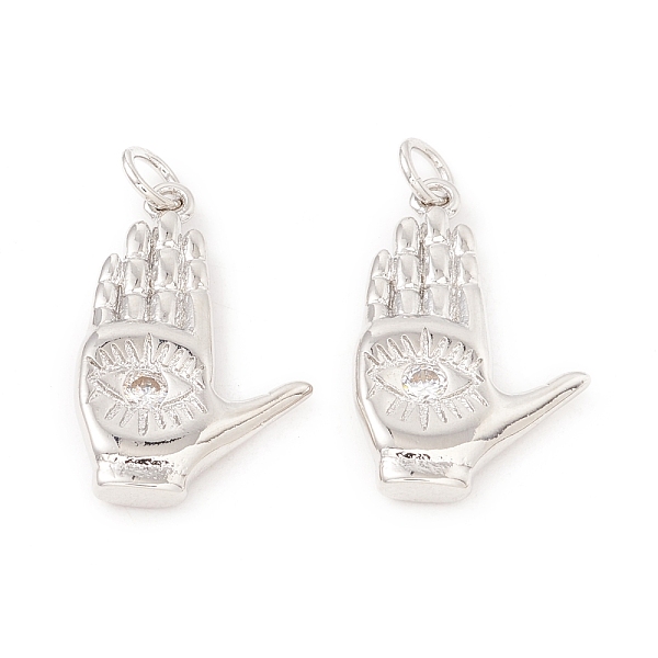 PandaHall Brass Micro Pave Clear Cubic Zirconia Pendants, with Jump Rings, Cadmium Free & Lead Free, Long-Lasting Plated, Palm with Eye...
PandaHall Brass Micro Pave Clear Cubic Zirconia Pendants, with Jump Rings, Cadmium Free & Lead Free, Long-Lasting Plated, Palm with Eye...