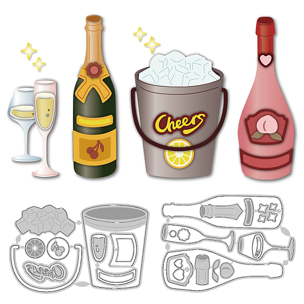 PandaHall 5 Styles Champagne Goblet Cutting Dies Card Making Die Cut Carbon Steel Die Cuts Stencils Card Scrapbooking Embossing Template...
PandaHall 5 Styles Champagne Goblet Cutting Dies Card Making Die Cut Carbon Steel Die Cuts Stencils Card Scrapbooking Embossing Template...