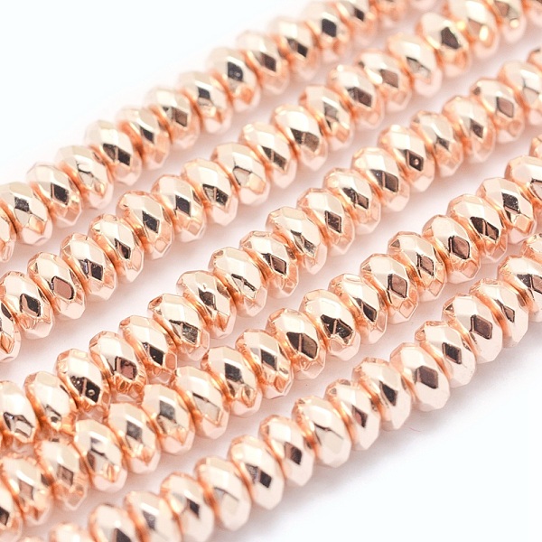 PandaHall Electroplate Non-magnetic Synthetic Hematite Beads Strands, Grade AA, Long-Lasting Plated, Faceted, Rondelle, Rose Gold Plated...
PandaHall Electroplate Non-magnetic Synthetic Hematite Beads Strands, Grade AA, Long-Lasting Plated, Faceted, Rondelle, Rose Gold Plated...