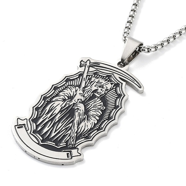 PandaHall 201 Stainless Steel Enamel Pendant Necklaces, Death Skull, Stainless Steel Color, 23.62 inch(60cm) 201 Stainless Steel Skull Black
PandaHall 201 Stainless Steel Enamel Pendant Necklaces, Death Skull, Stainless Steel Color, 23.62 inch(60cm) 201 Stainless Steel Skull Black