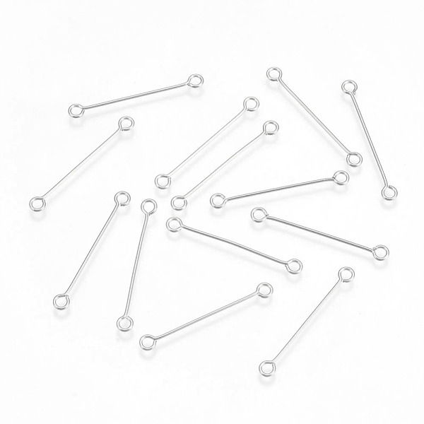 PandaHall 304 Stainless Steel Double Sided Eye Pins, Stainless Steel Color, 30x0.7mm, Hole: 2mm, 500pcs/bag 304 Stainless Steel
PandaHall 304 Stainless Steel Double Sided Eye Pins, Stainless Steel Color, 30x0.7mm, Hole: 2mm, 500pcs/bag 304 Stainless Steel