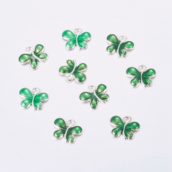 PandaHall Alloy Enamel Charms, Cadmium Free & Lead Free, Butterfly, Silver Color Plated, Green, 13.5x11x2.5mm, Hole: 1.5mm Alloy+Enamel...
PandaHall Alloy Enamel Charms, Cadmium Free & Lead Free, Butterfly, Silver Color Plated, Green, 13.5x11x2.5mm, Hole: 1.5mm Alloy+Enamel...