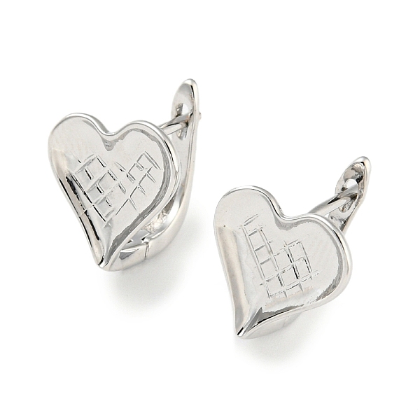 PandaHall Brass Heart Hoop Earrings Women, Real Platinum Plated, 13x11.5mm Brass Heart
PandaHall Brass Heart Hoop Earrings Women, Real Platinum Plated, 13x11.5mm Brass Heart