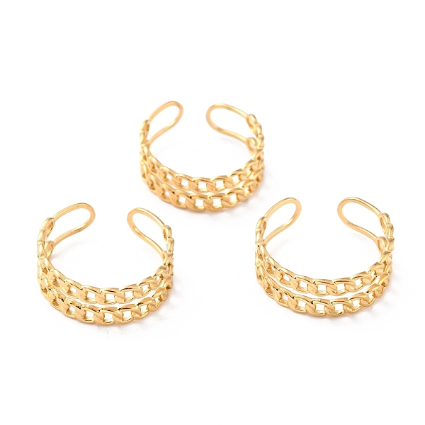 PandaHall Ion Plating(IP) A304 Stainless Steel Finger Rings, Cuff Rings, Long-Lasting Plated, Curb Chain Shape, Golden, US Size 6 3/4...
PandaHall Ion Plating(IP) A304 Stainless Steel Finger Rings, Cuff Rings, Long-Lasting Plated, Curb Chain Shape, Golden, US Size 6 3/4...