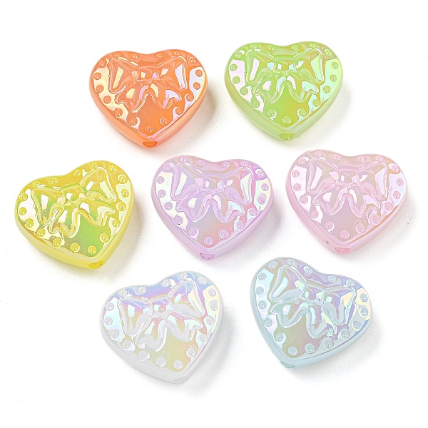 PandaHall UV Plating Iridescent Acrylic Beads, Heart with Bowknot Pattern, Mixed Color, 21.5x25x10mm, Hole: 2.5mm Acrylic Heart Multicolor
PandaHall UV Plating Iridescent Acrylic Beads, Heart with Bowknot Pattern, Mixed Color, 21.5x25x10mm, Hole: 2.5mm Acrylic Heart Multicolor